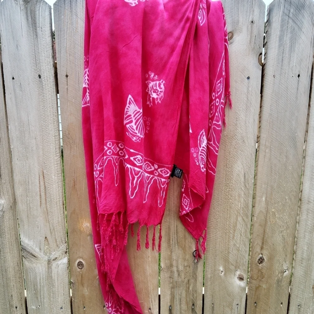 IG SPORT TROPICAL FISH PINK SARONG - Picture 4 of 6